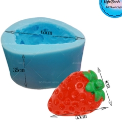Khuôn Silicon - Trái Cây - Dâu Tây - 5cm - 1c - Nằm