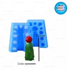 Khuôn Silicon - Sen Đá Đứng 2 Mảnh Hoa 3.2cm