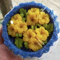 Khuôn Silicon - Hoa Sứ - 6.1cm - chùm hoa Sứ Kèm Lá