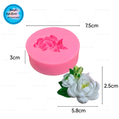 Khuôn Silicon - Chùm Hoa Cúc - Kèm 3Nụ 5.8cm