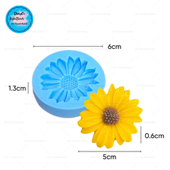 Khuôn Silicon - Hoa Cúc Dẹp Cắt - 5.8cm