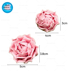 Khuôn Silicon - Hoa Hồng Lai Set 2 - 5cm 4cm