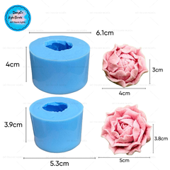 Khuôn Silicon - Hoa Hồng Lai 4cm