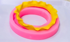 Khuôn Silicon - Viền Hủ Vàng - 12cm