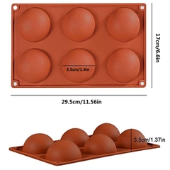 Khuôn Silicon - Mochi - Cầu - Kim Cương - Cầu 6.5cm H4 6c