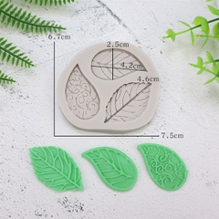 Khuôn Silicon - Lá 4-4.5cm - 3c Uốn Lượn