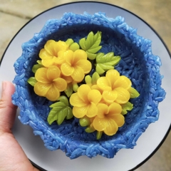 Khuôn Silicon - Hoa Sứ - 6.1cm - chùm hoa Sứ Kèm Lá