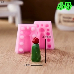 Khuôn Silicon - Sen Đá Đứng 2 Mảnh Hoa 3.2cm