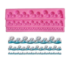 Khuôn Silicon - Viền Chuỗi Dây - Sóng Biển 3c - 19.5cm