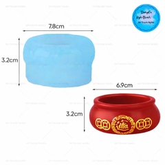 Khuôn Silicon - Hủ Vàng - Chậu Hủ Vàng Tròn 6.9cm
