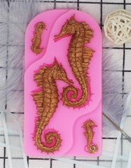 Khuôn Silicon - Biển - Cá Ngựa 4c