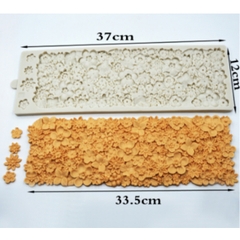 Khuôn Silicon - Viền Mảng Họa Tiết - Hoa Mai 33.5x11cm