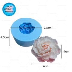 Khuôn Silicon - Hoa Hồng Nở - Hồng C1 9cm