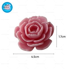Khuôn Silicon - Hoa Hồng Lai - Hồng Trà - 4.5cm