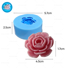 Khuôn Silicon - Hoa Hồng Lai - Hồng Trà - 4.5cm