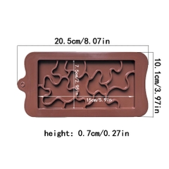 Khuôn Silicon - Viền VN - 17x8cm - VN06 - Vân Đất