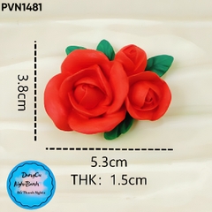 Khuôn Silicon - Hồng Nở Búp Kèm Lá A1-1446