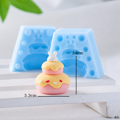 Khuôn Silicon - Bánh Kem - Bánh Kem Donut 2 Tầng