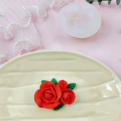 Khuôn Silicon - Hồng Nở Búp Kèm Lá A1-1446