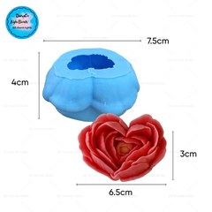 Khuôn Silicon - Hoa Hồng Trái Tim 6.5cm