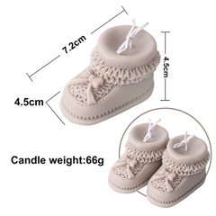Khuôn Silicon - Em Bé Giày - Nơ Viền 7.5cm 1c