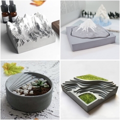 Khuôn Silicon - Đế Bậc Thang Vuông 15cm