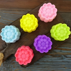 [10 cup] Khuôn Silicon - Cup Set 5cm - M53 - Hoa Sen Nhuỵ