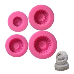 Khuôn Silicon - Xe Cộ - Set 4c Bánh Xe