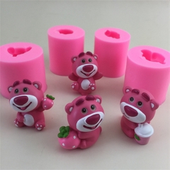 Khuôn Silicon - Động Vật - Gấu Dâu Set 4