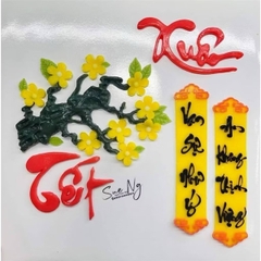 Khuôn Silicon - Bảng Chữ Câu Đối - Vạn Sự Như Ý An Khang Thịnh Vượng - Set 2