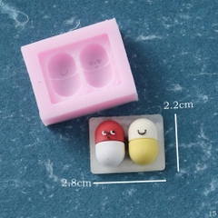 Khuôn Silicon - Bác Sĩ - 2 Viên Thuốc