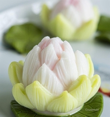 Khuôn Silicon - Hoa Sen Nụ - Set 2 Búp Sen 4.5cm 5.2cm