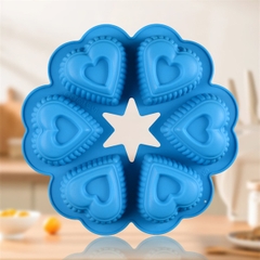 Khuôn Silicon - Trái Tim Kiểu - Tim 7cm 6c