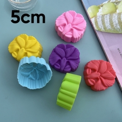 [10 cup] Khuôn Silicon - Cup Set 5cm - M59 Hoa Phượng