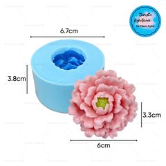 Khuôn Silicon - Hoa Mẫu Đơn - Nở Cúp Nhuỵ 5cm SMD