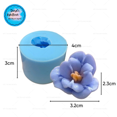 Khuôn Silicon - Hoa Cúc - Cánh Thẳng Nhuỵ - 3.2cm
