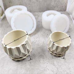 Khuôn Silicon - Chậu Cây - Đa Giác 7.5cm