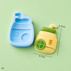 Khuôn Silicon - Bình Bú - Bình Họa Tiết Chanh 4.5x6.5cm