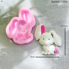 Khuôn Silicon - Động Vật - Con Thỏ Ngồi 6.5cm