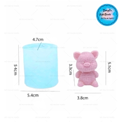 Khuôn Silicon - Động Vật - Heo - Sọc 4cm