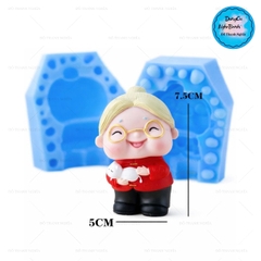 Khuôn Silicon - Bà Thọ Bà Già 2 Mảnh 7.5cm