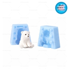 Khuôn Silicon - Động Vật - Gấu Bắc Cực 2 Mảnh 2.8cm