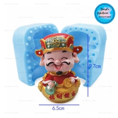 Khuôn Silicon - Ông Thần Tài Túi Vàng Đồng Tiền 2 Mảnh