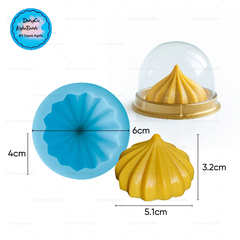 Khuôn Silicon - Đuôi Hoa Thị - Sò Xoắn To 5.1cm Bánh Kẹo F85
