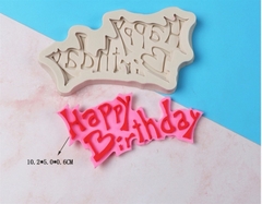 Khuôn Silicon - Chữ Happy - Đứng Cong