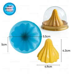 Khuôn Silicon - Đuôi Hoa Thị -Sò Xoắn 4.9cm Bánh Kẹo F84