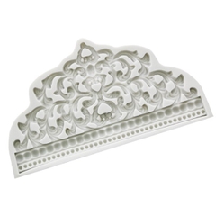 Khuôn Silicon - Viền Họa Tiết - Vương Miệng 21x12x1.5cm