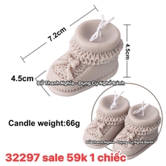 Khuôn Silicon - Em Bé Giày - Nơ Viền 7.5cm 1c