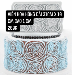 Khuôn Silicon - Viền Mảng Họa Tiết - Hoa Hồng Ốp 31x10cm