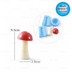 Khuôn Silicon - Rau Củ - Nấm 3 Mảnh 5.5cm